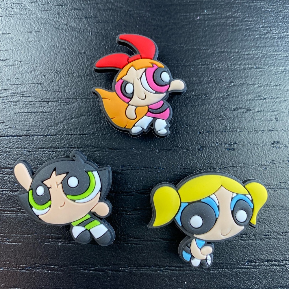 Brand New Crocs Charms: The Powerpuff Girls set of three